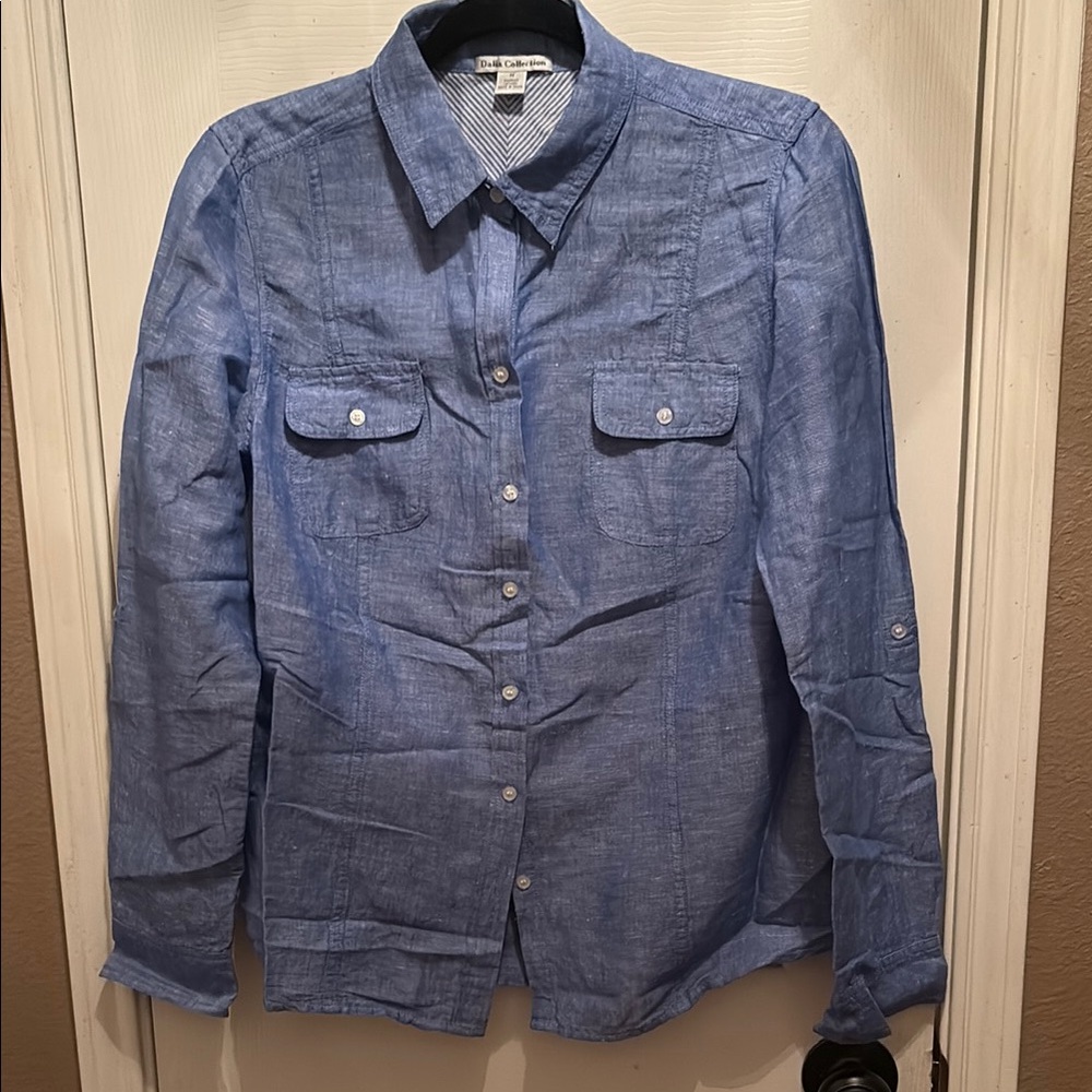 Dalia Collection Light Blue Button Down Shirt